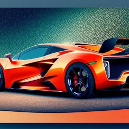 fullbody Drawing of 'sketch of HyperCar',intricate detail,andrea bonelli,Kilian Eng,Ohrai,evan lee,Aleksandr Sidelnikov,KyuYong Eom,three quarters frontal aerial view,toned colors,16k