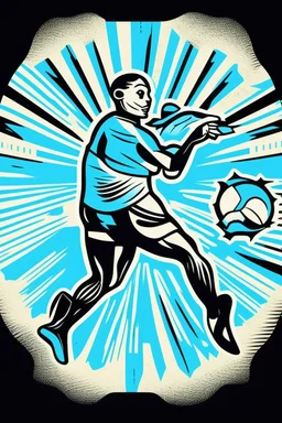 Woodcut, clean, football uruguay