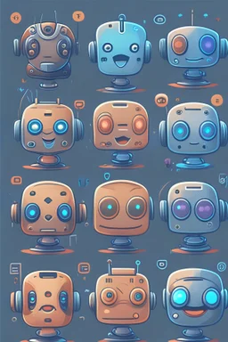 draw 5 most famous AI-chatbot symbols
