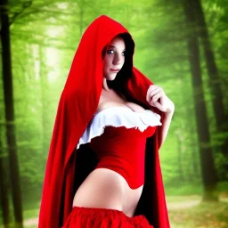 gorgeous red riding hood's buxom