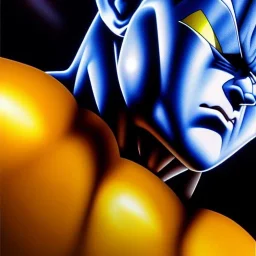 Ultra detailed fullbody Portrait in oil on canvas of Vegeta merges wolverine,extremely detailed digital painting, extremely detailed face,crystal clear Big glowing eyes, mystical colors ,perfectly centered image, perfect composition, rim light, beautiful lighting,masterpiece,8k, stunning scene, raytracing, anatomically correct, in the style of robert e howard and Wizyakuza and Ohrai Noriyoshi and Simon Bisley and uncannyknack