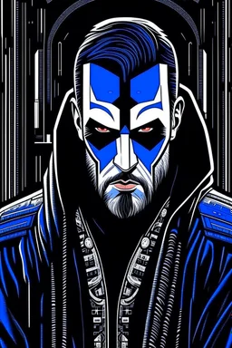 punisher sku;; obi wan kenobi in the style of Hiroshi Nagai