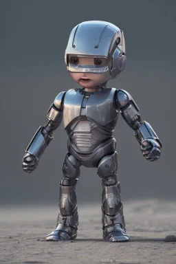 Fight club toddler, robocop, full body, jump, bokeh, hyper realistic