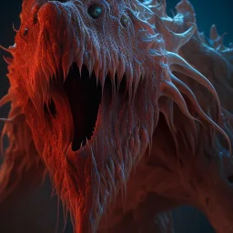 Terrifying fluid ink creature, scarry big jaw, unreal engine 5, 8k resolution, photorealistic, ultra detailed