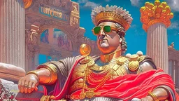 roman emperor with sunglasses