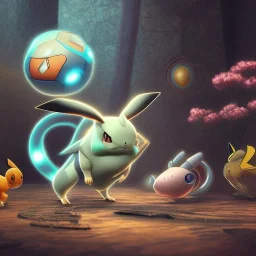 Mystery pokemon,Ambiance dramatique, hyperrealisme, 8k, high quality, lot of details, portrait,