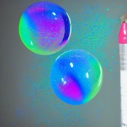 holographic hd paint bubbles