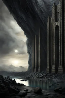 Barren realm of death, photorealistic
