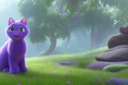 a purple cat