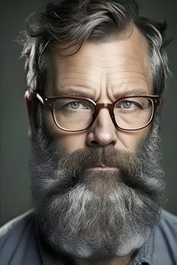 male short beard glasses german middle age dump