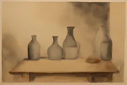 watercolour in the style of Vilhelm hammerschoi