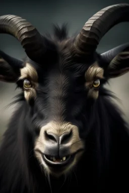 an evil human goat