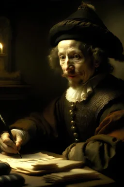 EU e-invoicing fine arts in rembrandt style