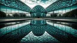 style norman foster, relaxation, luxury, dream world, calm beauty, symmetry, fantasy world, magic, beautiful composition, exquisite detail, 28mm lens