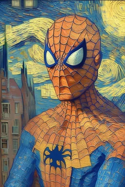 Spiderman van gogh