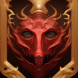 Mystery red meat pattern mask, dramatique, art background, dramatic lighting, volumetric lighting, hyperrealisme, 8k, high quality, lot of details, fit within portrait