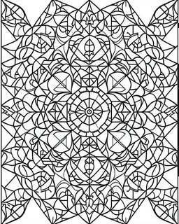 outline art for bold and easy coloring pages with A very simple and super minimal design featuring a beautiful iiranian geometric pattern., white background, sketch style, fully body, only use outline, cartoon style, clean line art, white background, no shadows and clear and well outlined