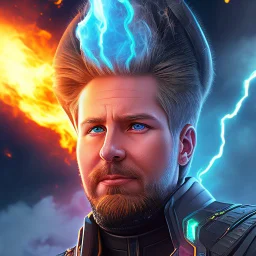 A commander wearing a matte black helmet with flaming eyes with flaming light blue pupils Two infinity gauntlets contain six infinity stones, one of which is made with nano In the hands of a powerful man walking