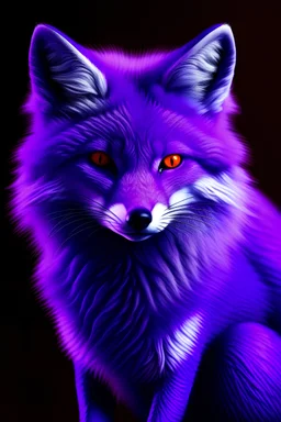 purple colored fox