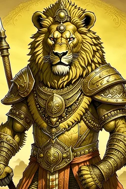 Middle eastern lion warrior
