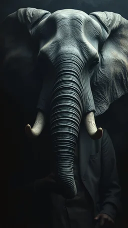 Bosch nightmares paining style Title: a man with an elephant head , 8k artistic photography, photorealistic concept art, soft natural volumetric cinematic perfect light, chiaroscuro, award-winning photograph, masterpiece, oil on canvas, Raphael, Caravaggio’s, Greg Rutkowski, people, beksinski, Giger