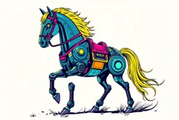 pop art pixels 1000 images cypher punk robot horse