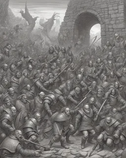 A war between elves and dwarves, orcs and the dark lord