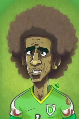 Luis Gustavo Brazilian football player . cartoon 2d