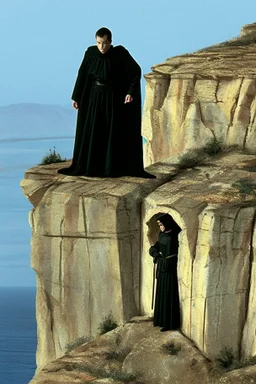 [with Madonnal] The setting is atop the Cliffs of Insanity, where Vizzini is attempting to elude the man in black, who is in pursuit to rescue Princess Buttercup from the clutches of Vizzini and his henchmen. Vizzini, confident in his intellectual prowess, decides to use a game of wits to outsmart his pursuer. Vizzini places two goblets before them, each filled with a clear, colorless liquid. He explains that one of the goblets contains a deadly poison called iocane powder, which is odorless, ta