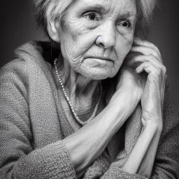 moody charcoal side profile portrait of an older woman, side on profile, studio photography, artistic black and white profile photograph, delicate, highly detailed, chiaroscuro, beautiful composition, delicate arrangement, aesthetic, soft lighting, tender