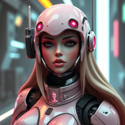 a retro-futuristic feminine android, space age, dystopia, stylised, digital art, 3d render