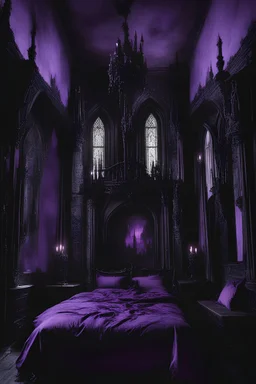 goth, castle, purple, black, vampire, royal, old, darkly, bedroom, night