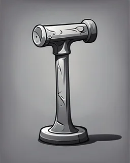 hammer, desaturated color, 3d cartoon proportions, detailed vector drawing with thick outline, stock image