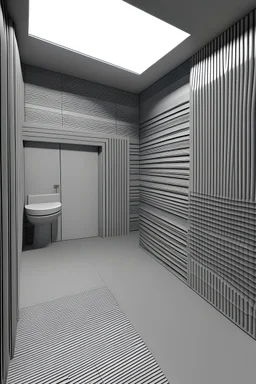 Wc und die Wände aus hochizontales 3D-druckbare Beton