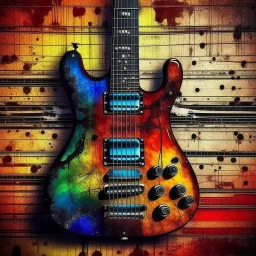 Colour burnt Guitar background