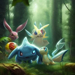 Mystery pokemon,Ambiance dramatique, hyperrealisme, 8k, high quality, lot of details, portrait,