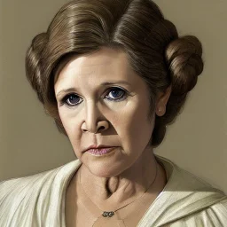 [[extrem stunning photorealistic carrie fisher as princess leia]] :: [[photorealistic brown eyes, symmetrical short hair, head and shoulders portrait, 8k resolution photorealistic portrait by Greg Rutkowski, WLOP, hyperdetailed, intricately detailed, triadic colors]]