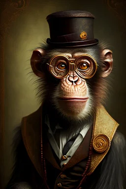 monkey aristocrat with monocle