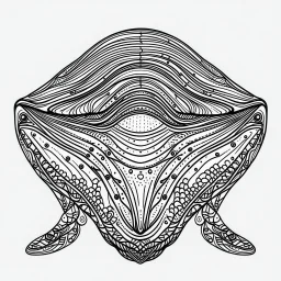 Whale, front face view, mandala, minimal lines, cartoon, white back ground color, real style, realistic, minimalistic, minimal black line art, line art, crisp line art, unique coloring sheet, outlined, outline, crisp, crisp line edges, illustration, thin lines, crisp clear lines, line art, clean line art, unique, 8k, amazing, masterpiece, no colors, no dark color, no black color, avoid thick black, minimalistic line edges, pure white back ground, image character full fit to page,