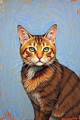 Portrait of a cat by Van Gogh