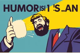 humor is an illusion propaganda poster