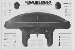 Minimalist infographic about human being, alien-made, extraterrestrial design, clear and legible text, text-heavy, black grainy background, big text, strange glyphs, high quality, minimalist, alien design, clear and legible, infographic with extraterrestrial layout, detailed text, minimalist design, professional