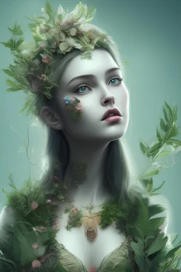 create a women in leaf for product promotion in 4k