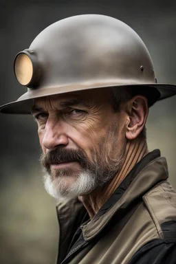 3/4 side view, head to waist image, professional quality photograph, a physically fit, extremely muscular, athletic, middle-aged man, Jay Garrick, with broad shoulders and massive arms, short, graying hair and a goatee, dark eyes, large, curved nose, and a square jawline, wearing a silver metal world war I Military hard hat with a flat brim all around it and gold lightning bolts on either side, and a (((long-sleeved))), red, cotton, pullover shirt with lightning on the chest, blue skinny jeans,