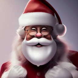 Down syndrome Santa Clause, portrait, 8k resolution