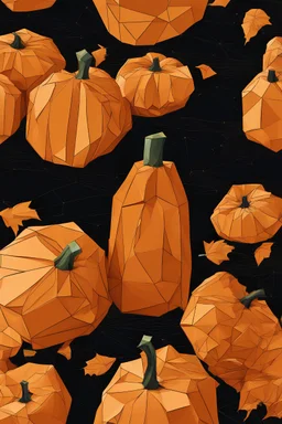 pumpkin pieces in polygon art