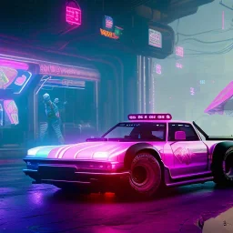 cyberpunk truck,cyberpunk 2077,center composition, ultra realistic,shiny, smooth, studio quality, octane render, Surrealism, Triadic colour scheme,glow-stick, ambient lighting,nightclub lighting, polaroid, 100mm, --ar 1:1 --v4