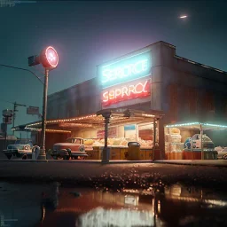 Ultra Realistic retro sci-fi, explosion Supermarket parking scene, 1960 year, blonde mastery woman, sweet scarlet Johansson face, perfect iris, glow eyes, face makeup, tight latex coat; many panic people, Retro sci-fi style, soft color, highly detailed, unreal engine 5, ray tracing, RTX, lumen lighting, ultra detail, volumetric lighting, 3d, finely drawn, high definition, high resolution.