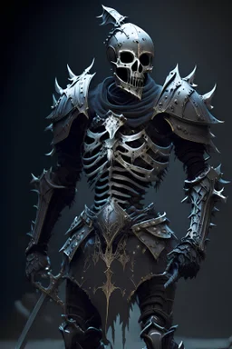 dark age skeleton knight wearing fullplate armor