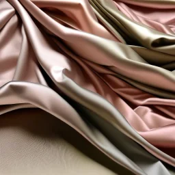 taffeta pleated fabric, synthetic material, nylon, colors mineral gray, dusty pink, milky colors